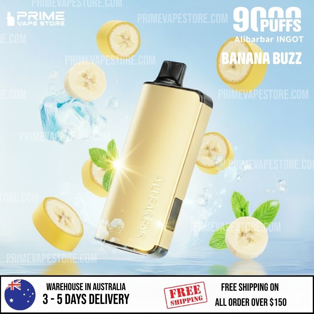 ALIBARBAR INGOT 9000 Puffs Banana Buzz