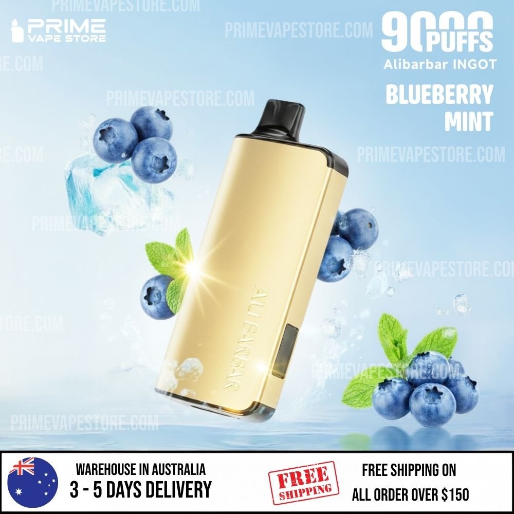 ALIBARBAR Ingot 9000 Puffs Blueberry Mint
