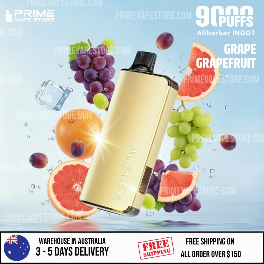 ALIBARBAR Ingot 9000 Puffs Grape Grapefruit