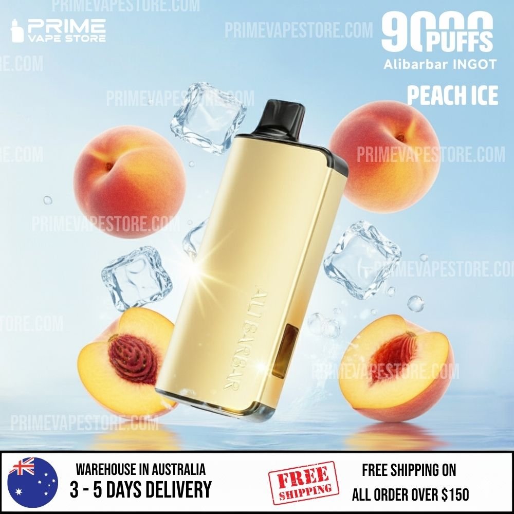 ALIBARBAR Ingot 9000 Puffs Peach Ice