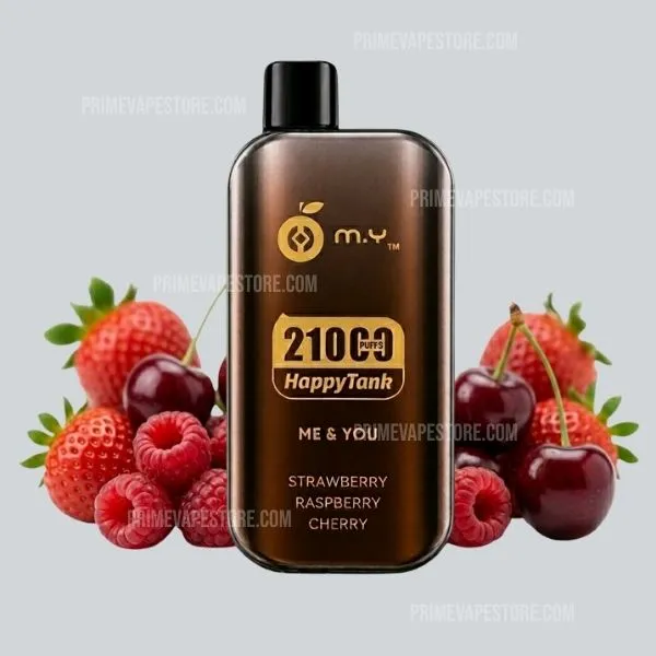 HappyTank 21000 Puffs Strawberry Raspberry Cherry (No Box)