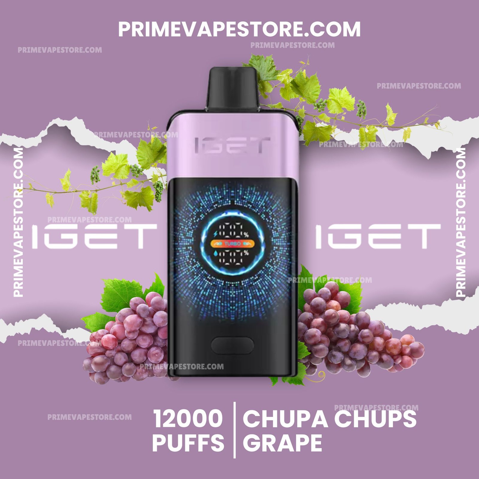 IGET One 12000 Puffs Chupa Chups Grape
