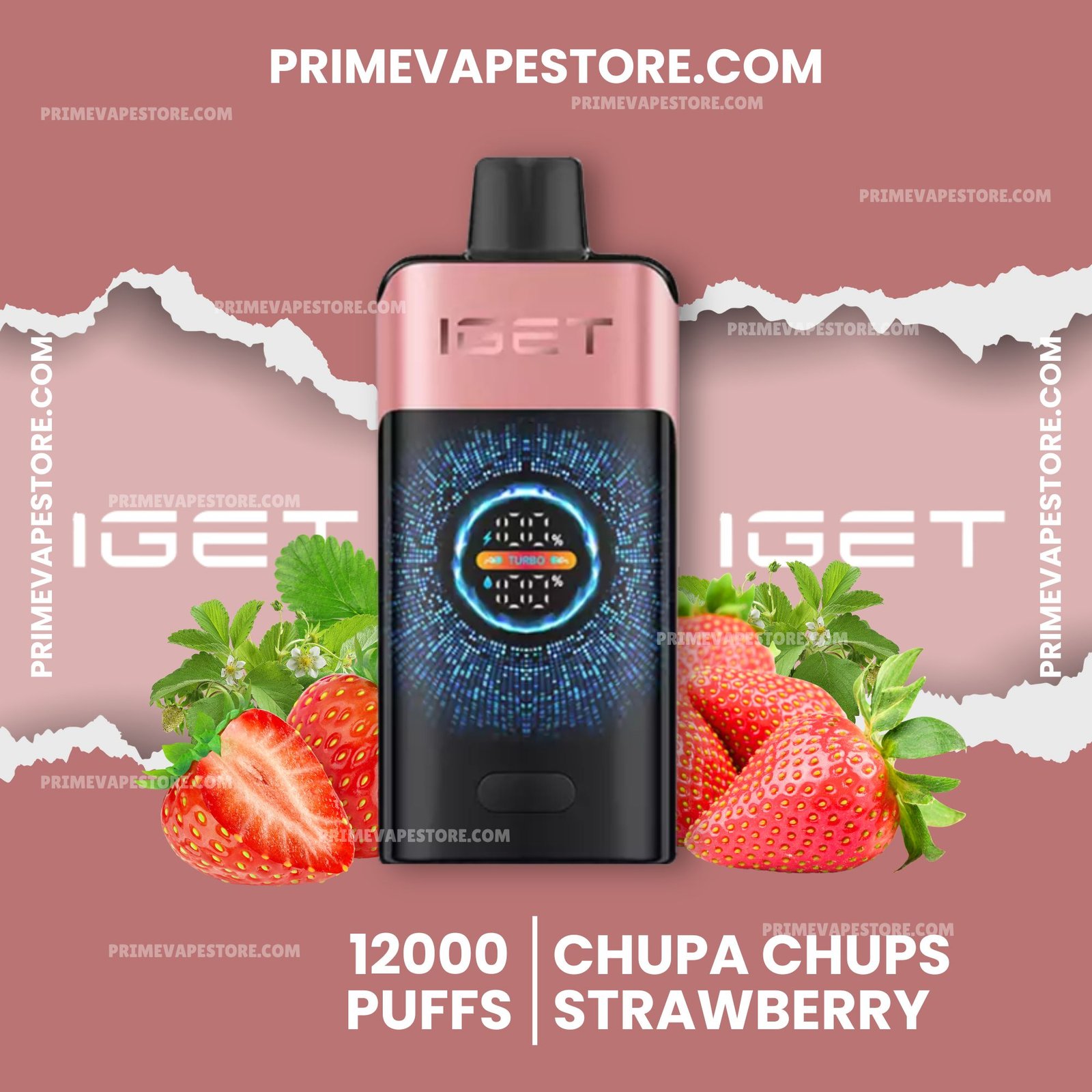 Iget One 12000 Puffs Chupa Chups Strawberry