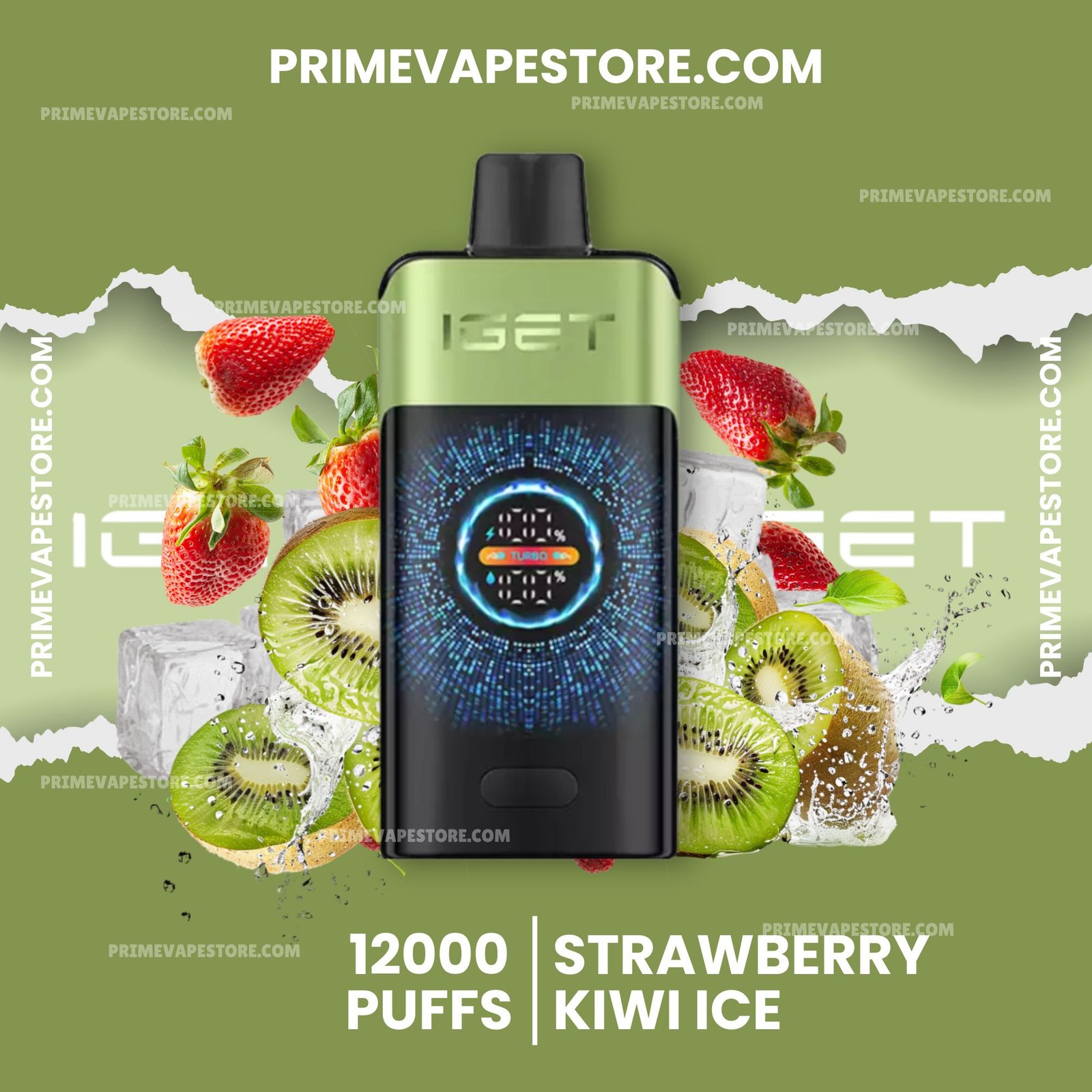 Iget One 12000 Puffs Strawberry Kiwi Ice