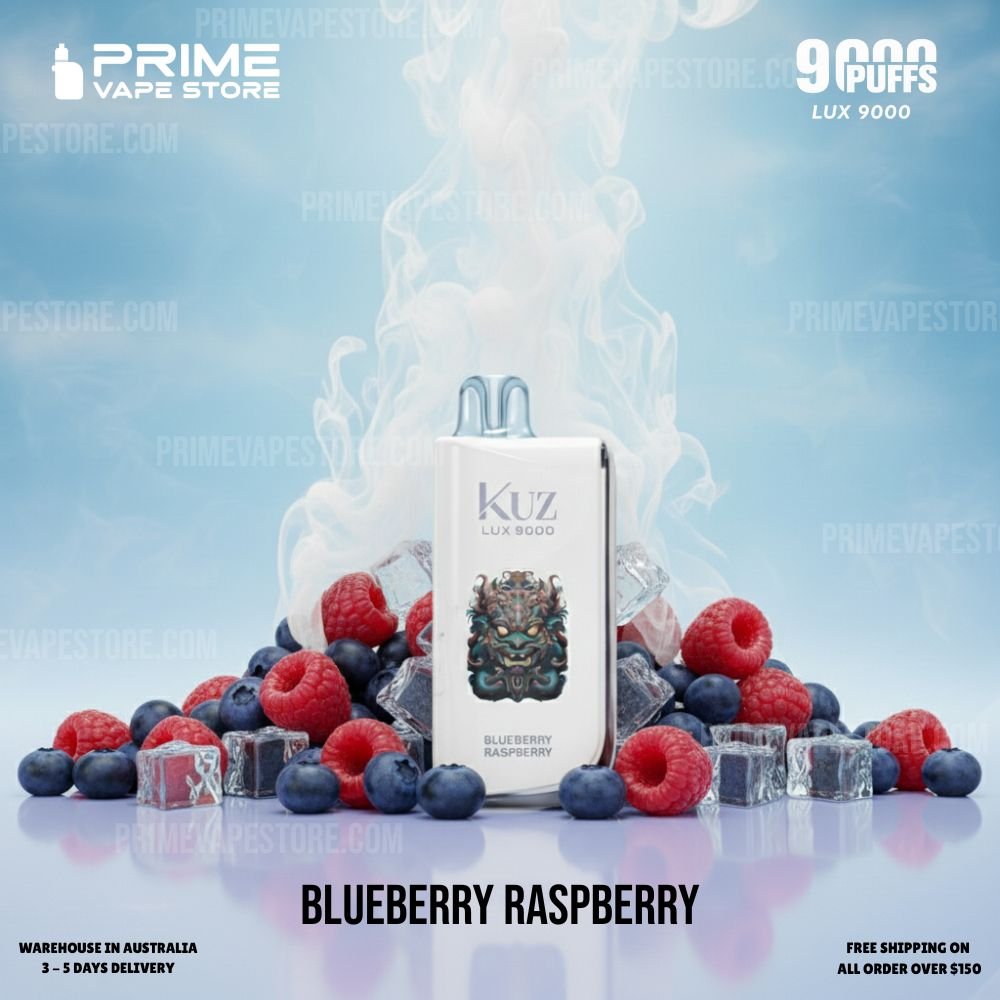 KUZ LUX 9000 Puffs Blueberry Raspberry