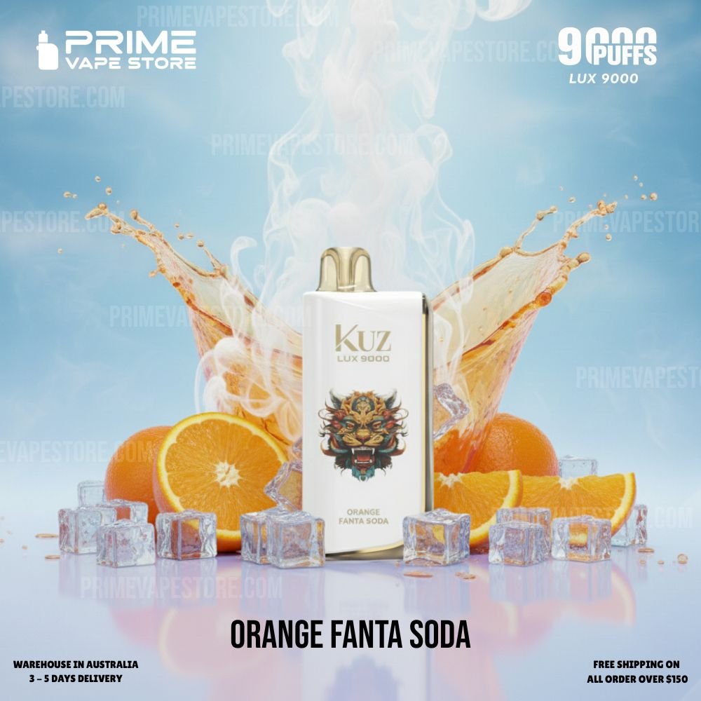 KUZ LUX 9000 Puffs Orange Fanta Soda
