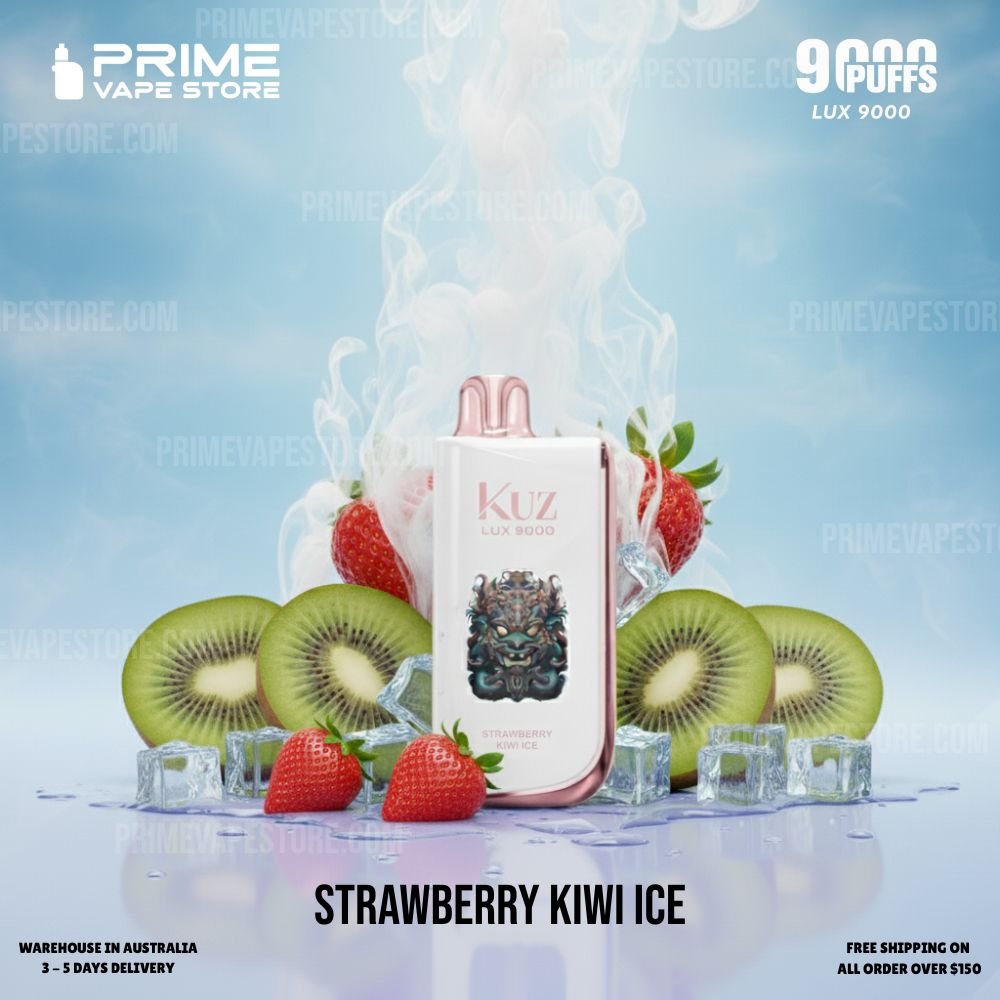 KUZ LUX 9000 Puffs Strawberry Kiwi Ice