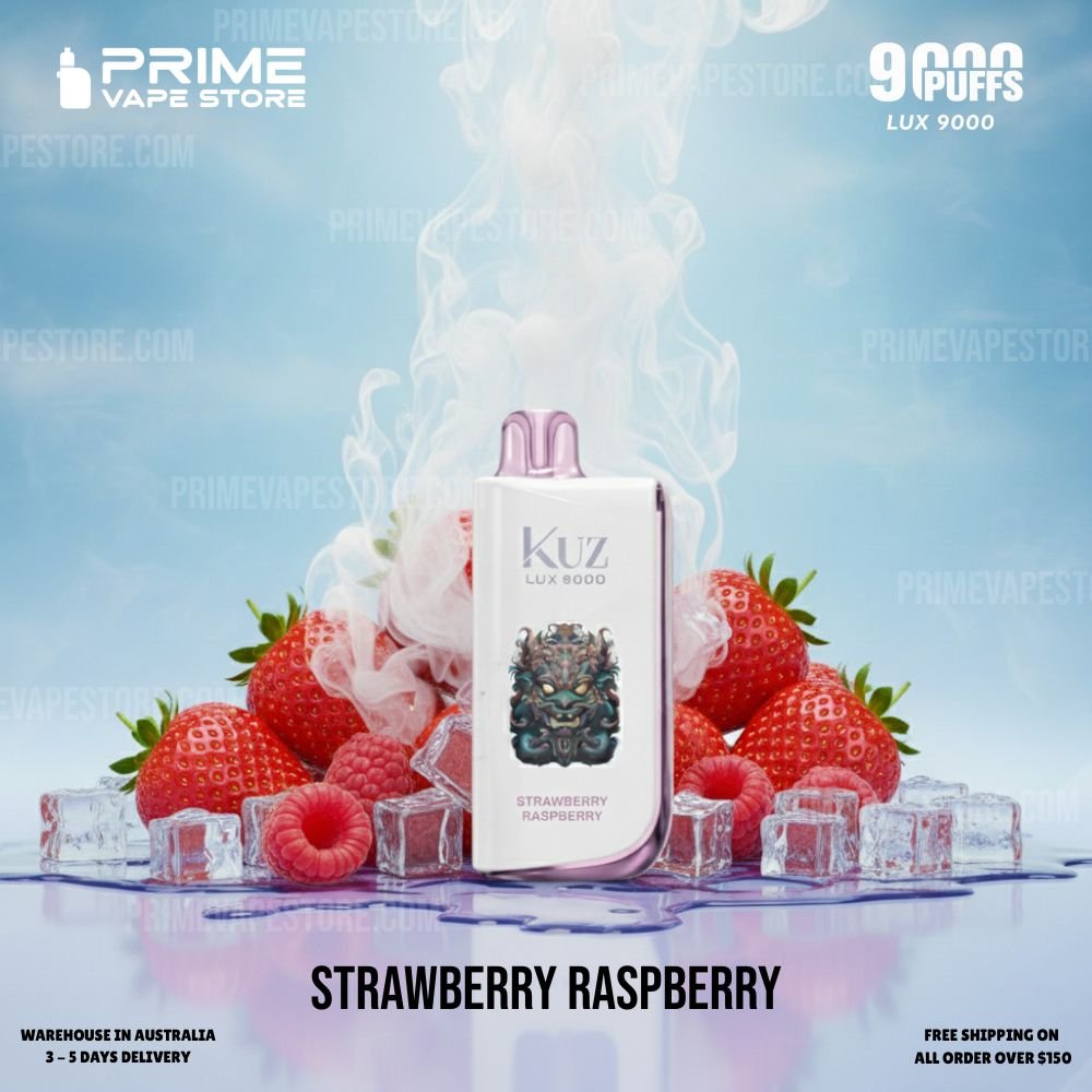 KUZ LUX 9000 Puffs Strawberry Raspberry