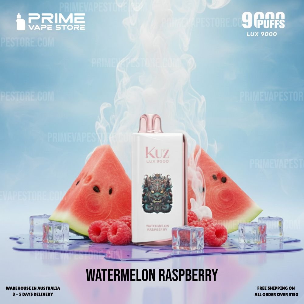 KUZ LUX 9000 Puffs Watermelon Raspberry